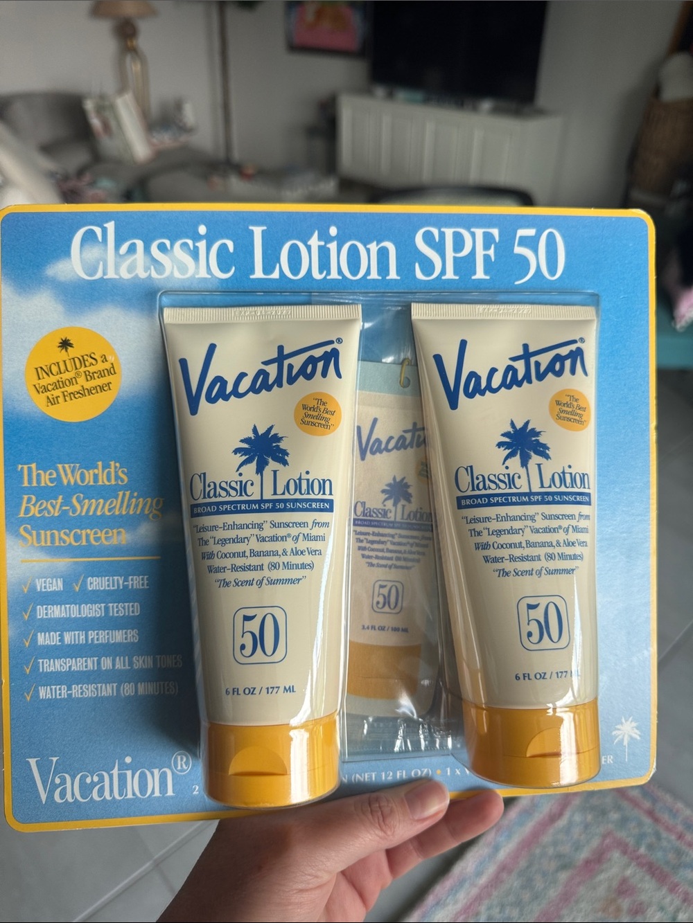 Vacation Classic Lotion SPF 50 Sunscreen - Cream/Yellow